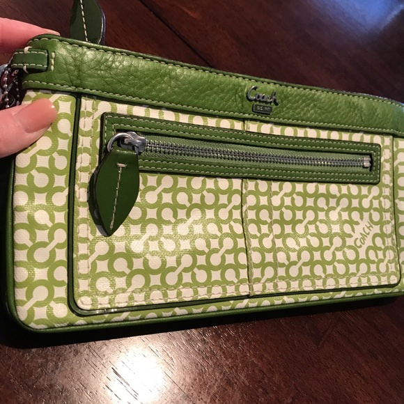 A Green Coach Wristlet - Picture 2 of 8